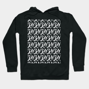 Geometry Wave - Minimal, Elegant, Simple ( Black & White ) Design Hoodie